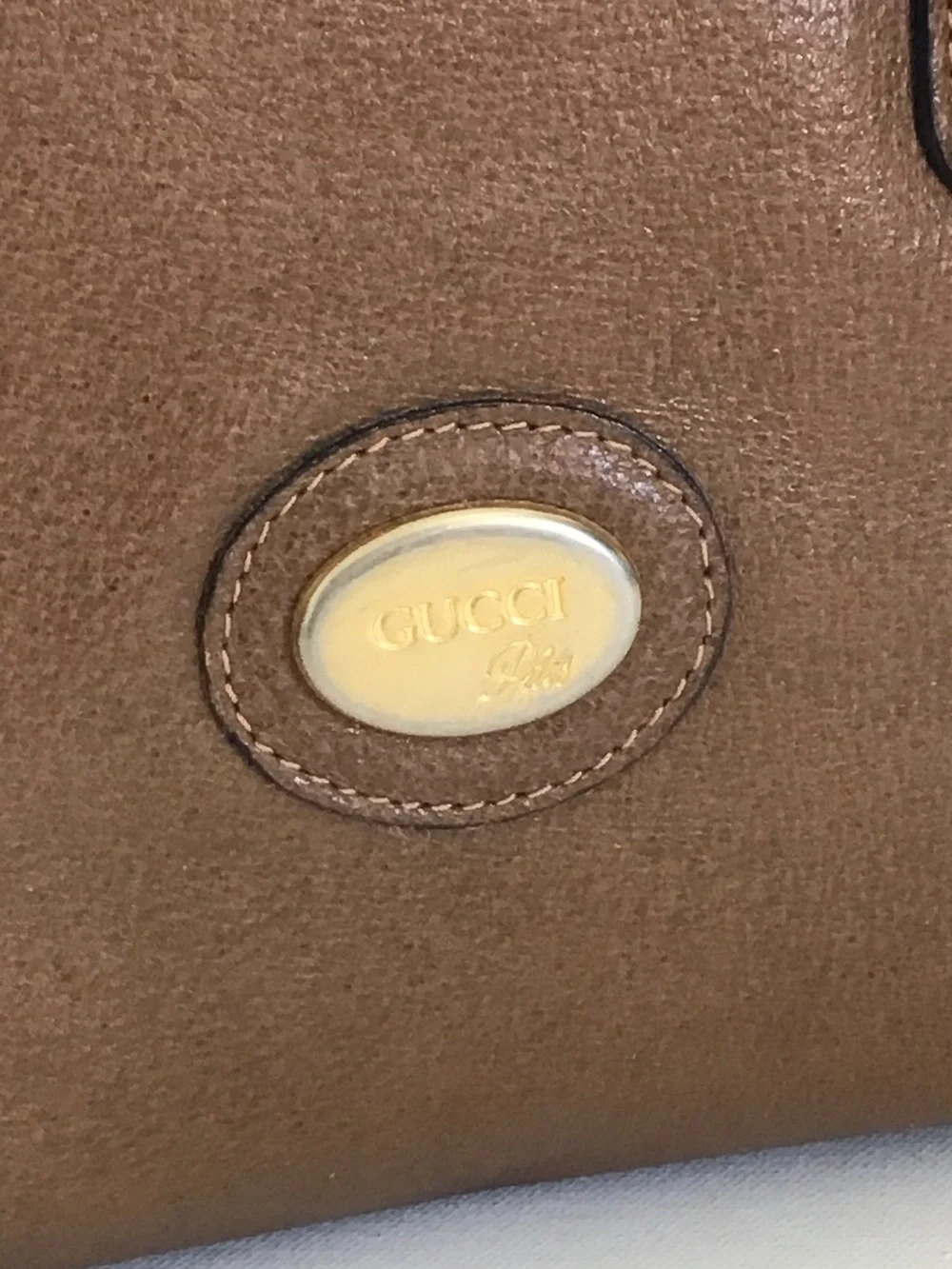 Vintage Gucci Plus Brown Leather Satchel Handbag Italy - Picture 4 of 16